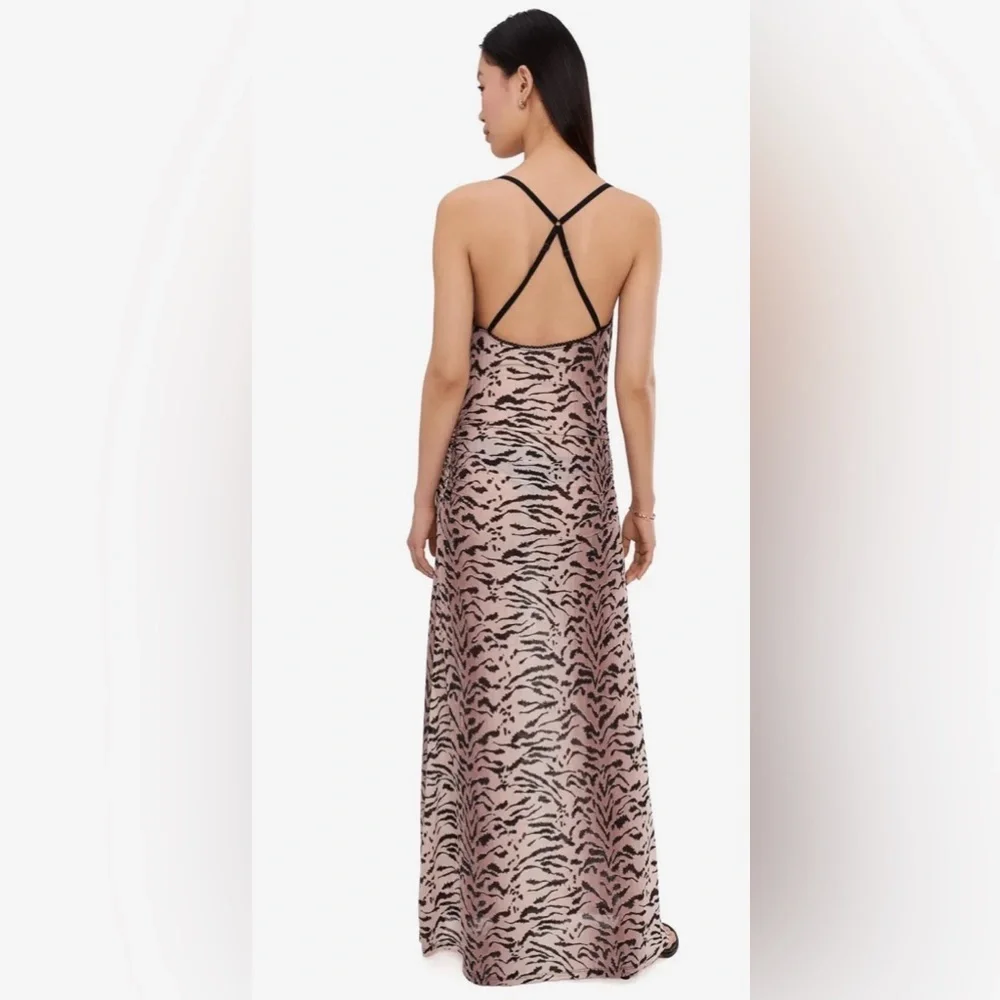 Free people Intimately Concrete Jungle Maxi‎ Slip NWOT cocoa combo